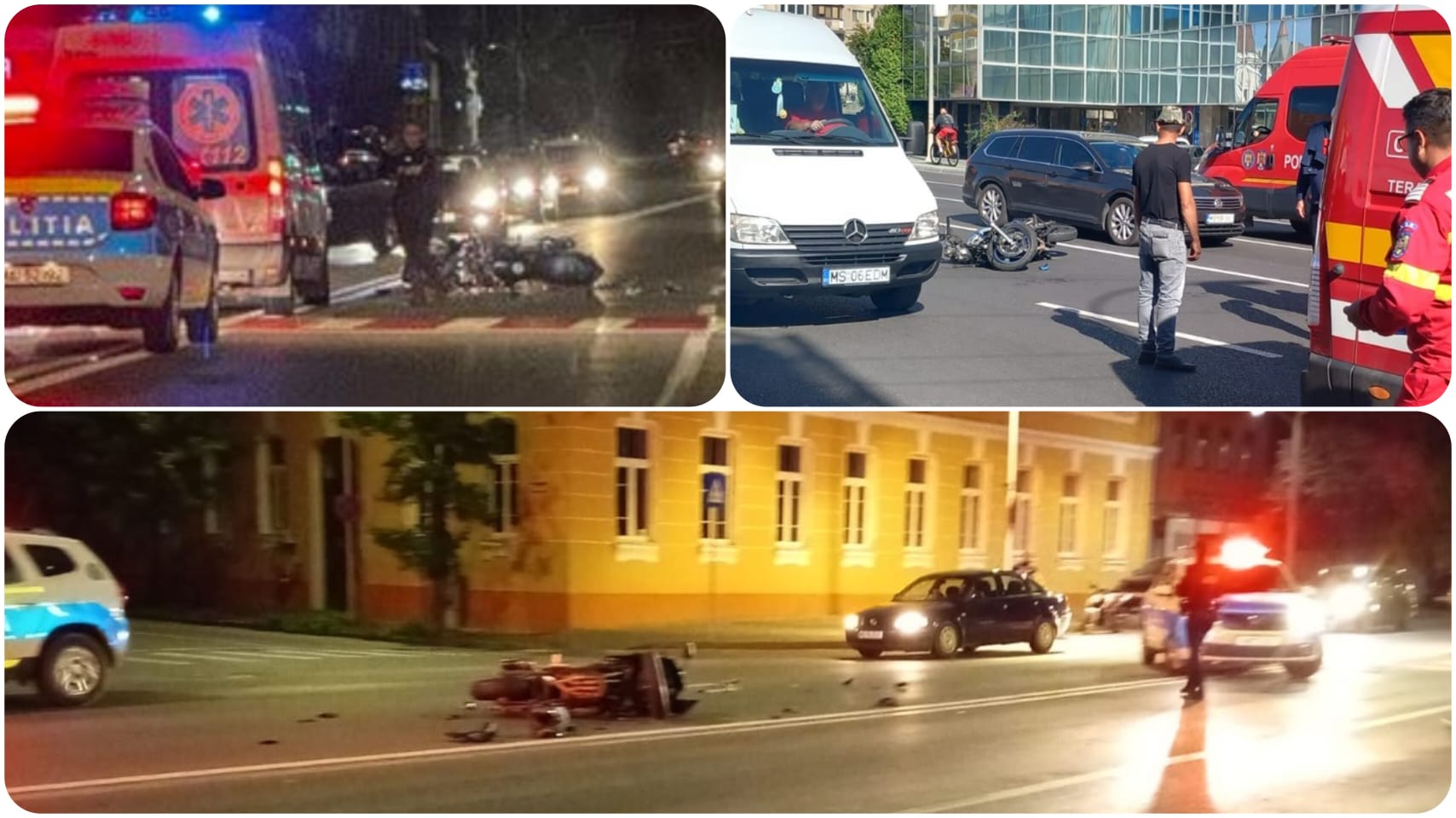 Tot mai dese accidentele cu vehicule pe două roți la Târgu Mureș