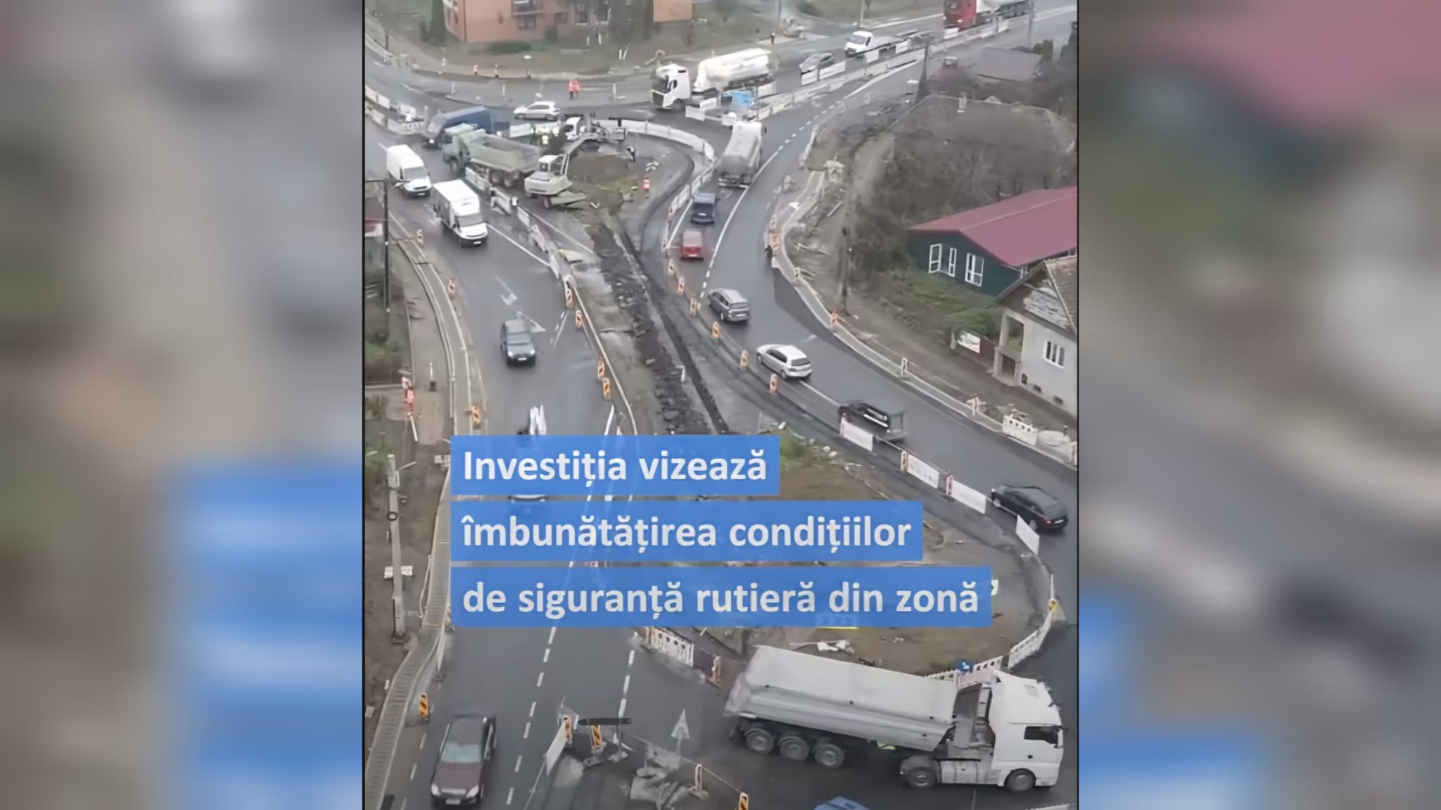 Punctul alb pentru avansul semnificativ al lucrărilor la sensul giratoriu de la Bălăușeri care ar putea fi finalizat anul acesta