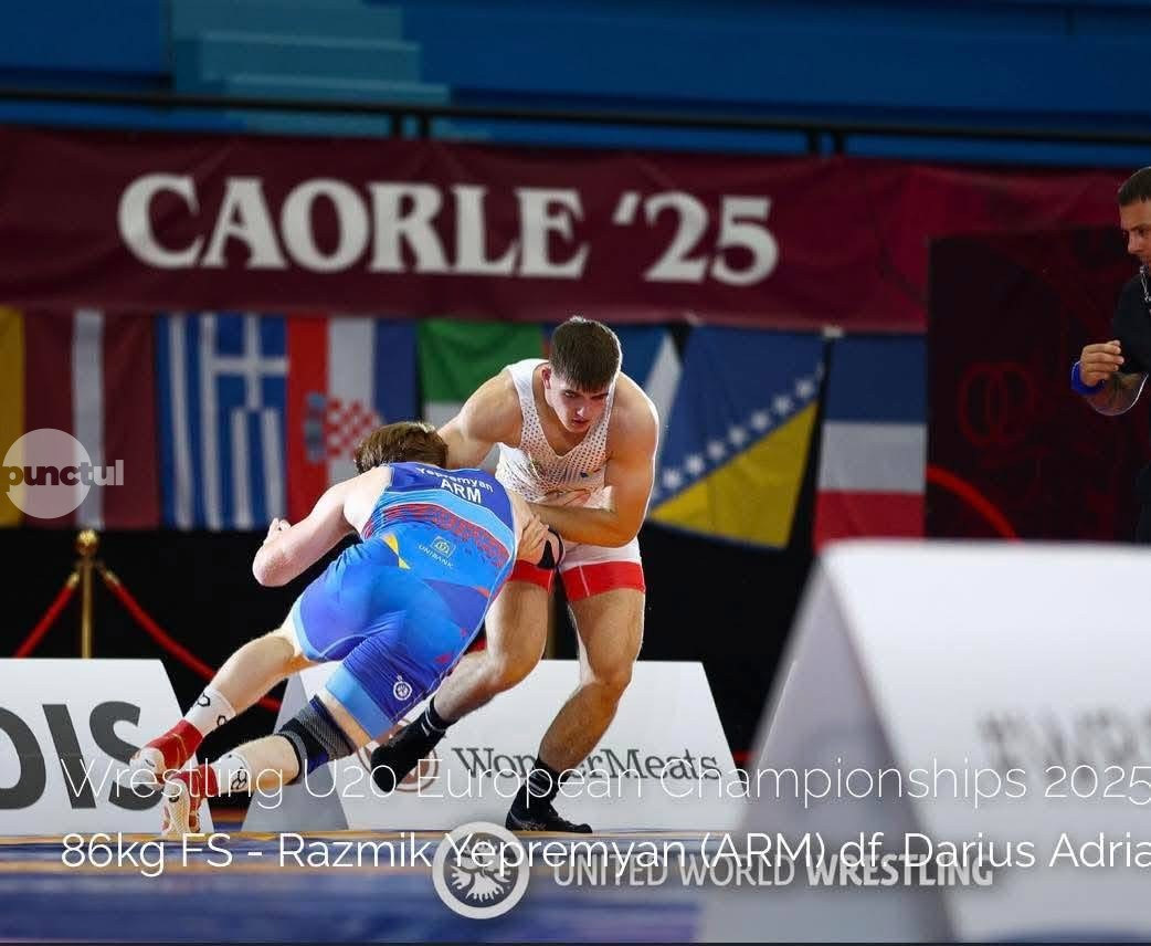 Sas Darius ajunge în top 10 la Campionatul European de lupte U20