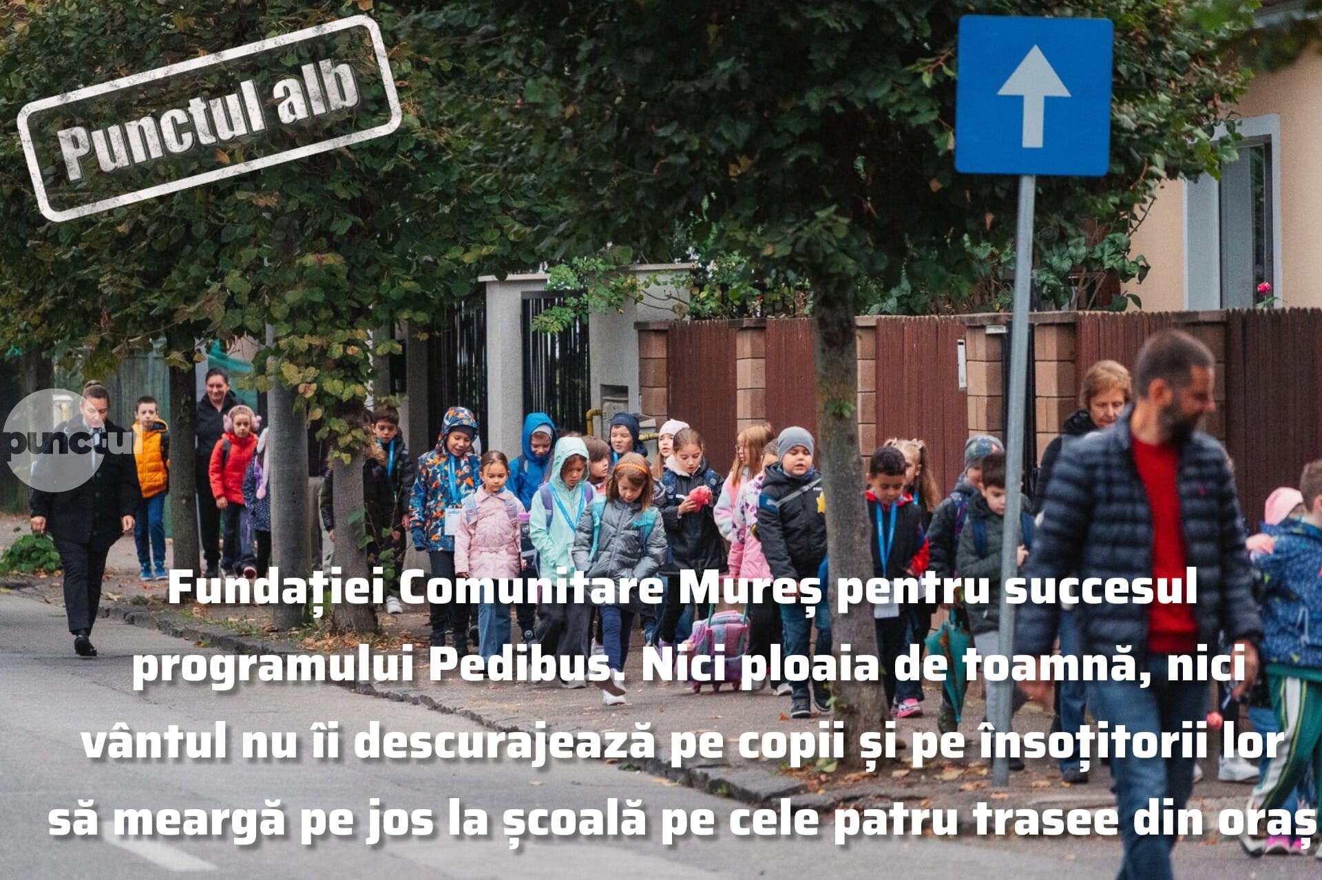 Punctul alb Fundației Comunitare Mureș pentru succesul programului Pedibus