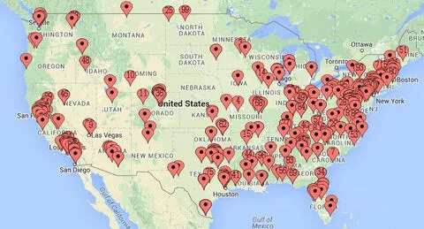 customers map with location tag