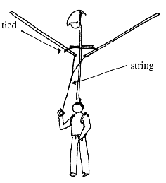 flapping bird wing puppet inside op wings titere pajaro marionetas giant gigantes making fringe twelve yards including takes note fabric