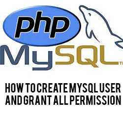 mysql create user and grant all privileges on database