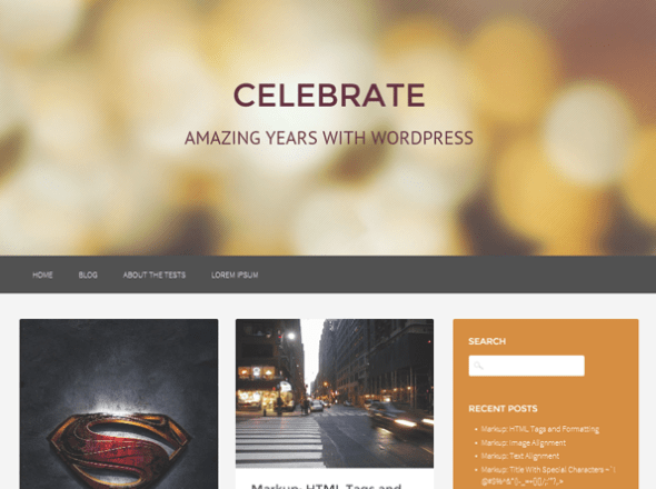 celebrate wordpress theme