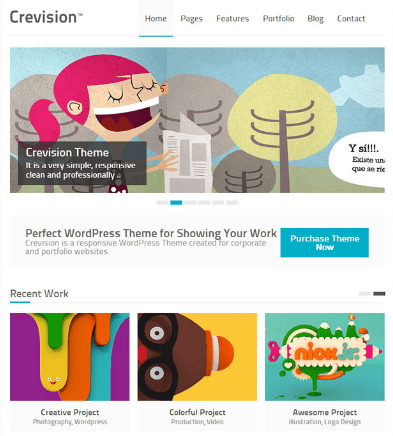 crevision one page wordpress theme