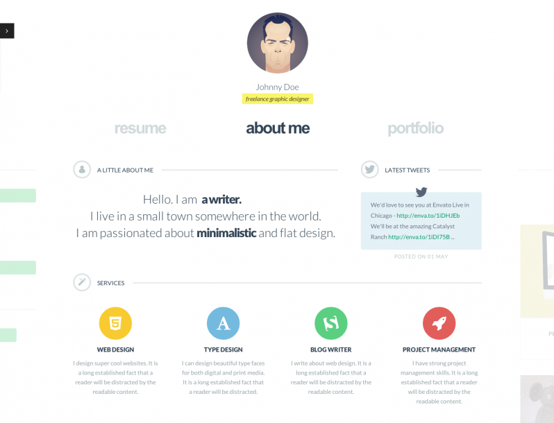 cvcard wp wordpress theme