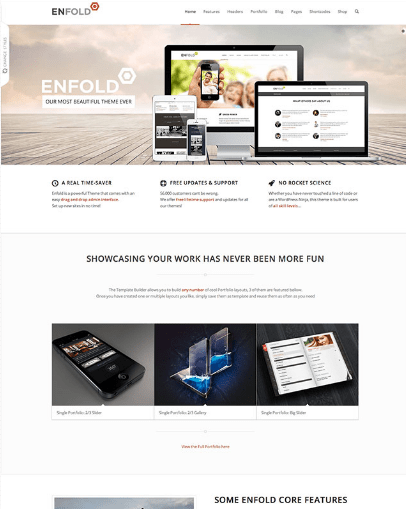 enfold one page wp theme