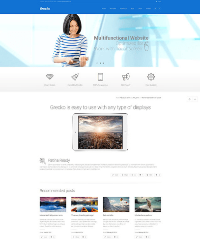 grecko one page wordpress themes