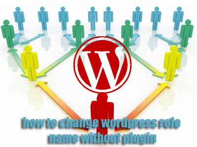 how to change wordpress role name without plugin