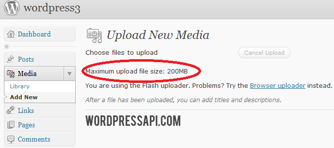 increase file upload size limit in wordpress