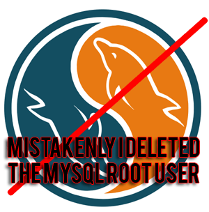 mistakenly I deleted the mysql root user