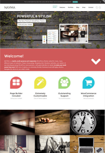nayama one page wordpress theme