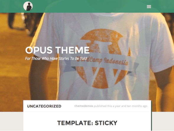 opus free blog wordpress theme