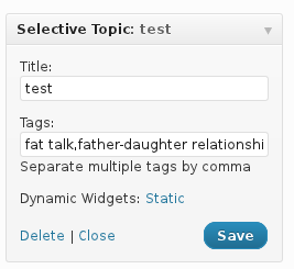 Show selected tags in wordpress using selective Tags plugin