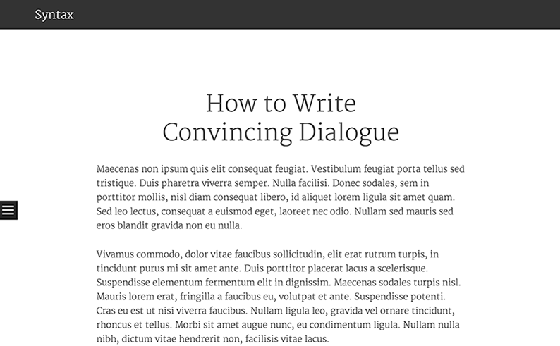 syntax wordpress blog theme