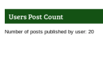 how to show user post count in wordpress