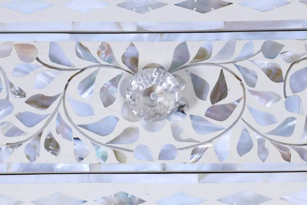 Samudra Mother of Pearl inlay Bedside table5 Samudra Mother of Pearl inlay Bedside table - Purana Darwaza