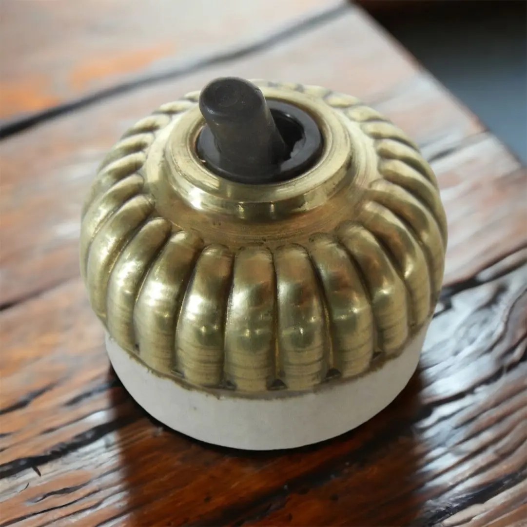Vintage Brass Electric Switch