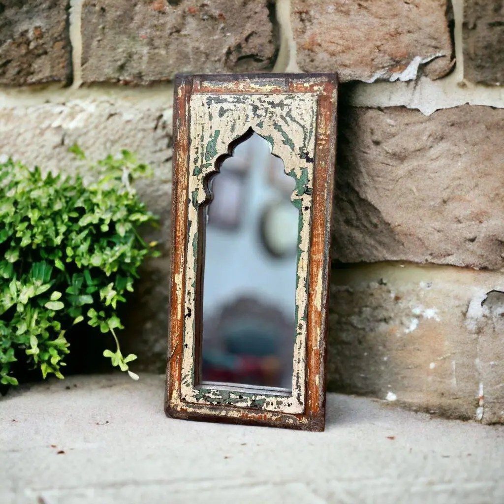 Kashi Vintage Wooden Mirror Frame - Purana Darwaza