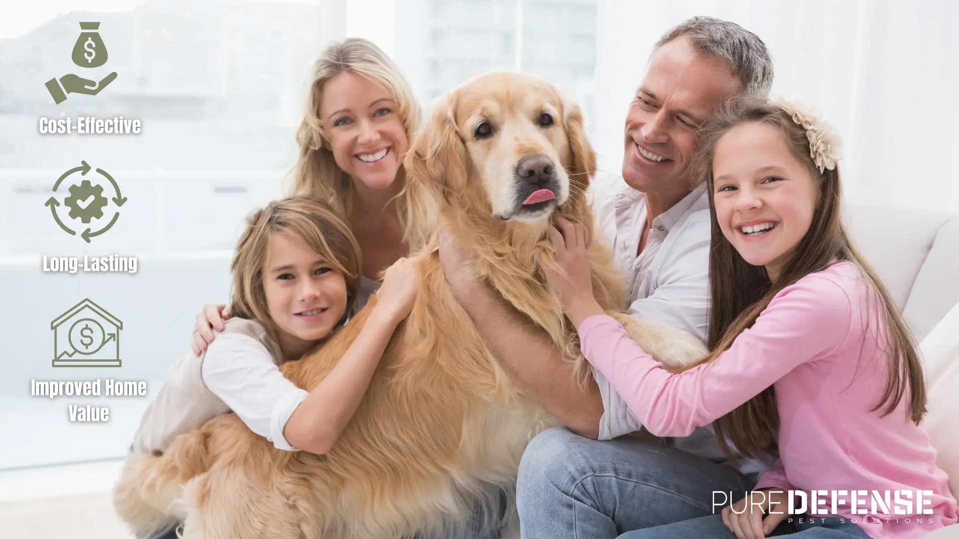 worry-free family in the pest free and protected home