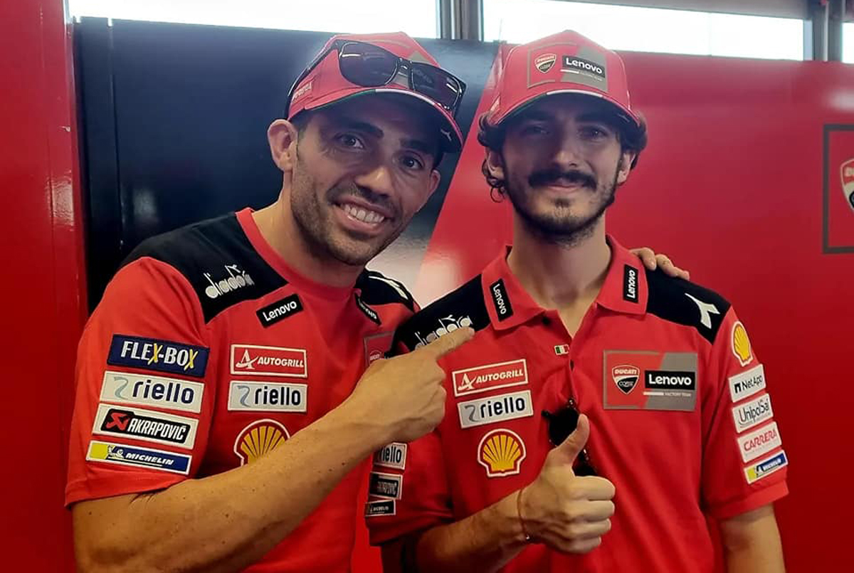 Michele Pirro, Pecco Bagnaia,Ducati