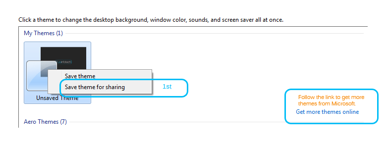 Save and share a theme 