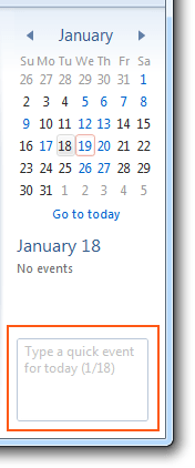 Windows Live Mail 2011 - Adding event