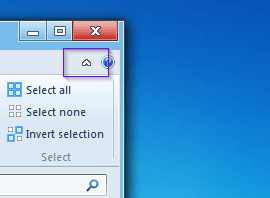 Minimize the Ribbon - Button Windows 8
