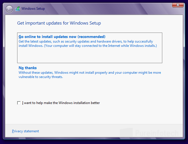 Windows Update during upgrade