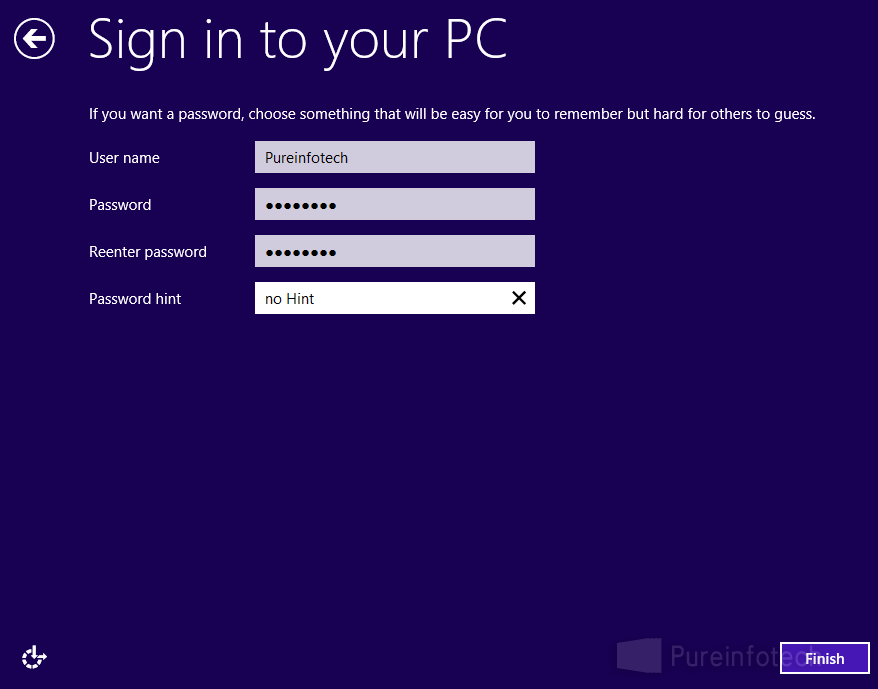Password and username
