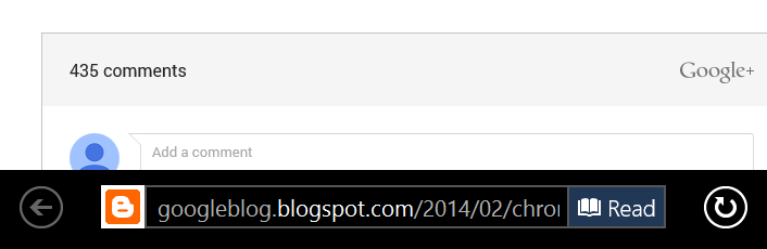 Read feature in IE11 Metro