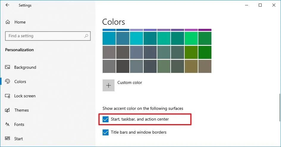 Start menu change color
