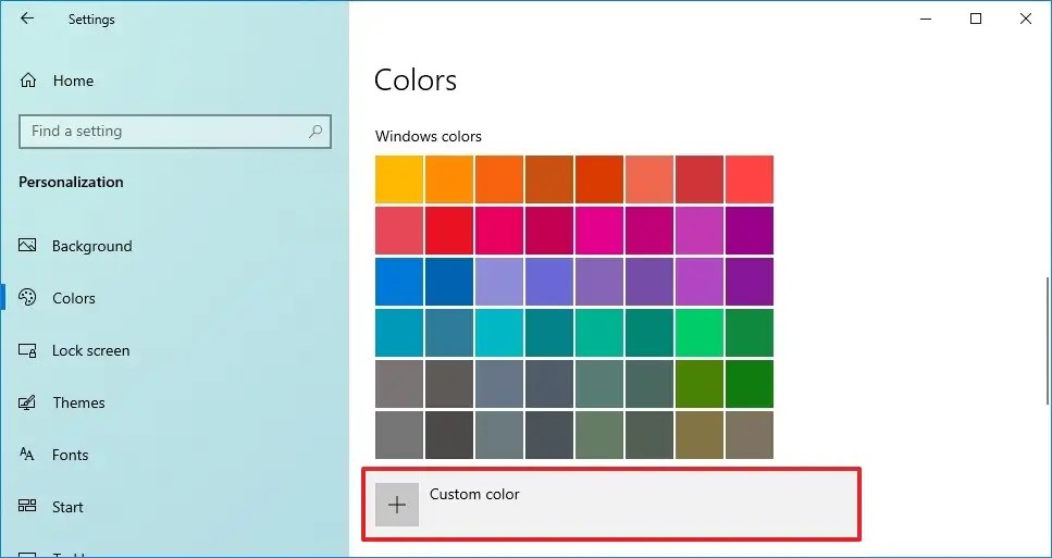 Custom color option