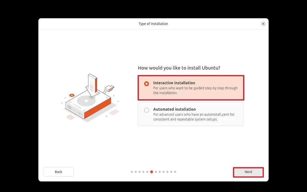 Linux Interactive installation