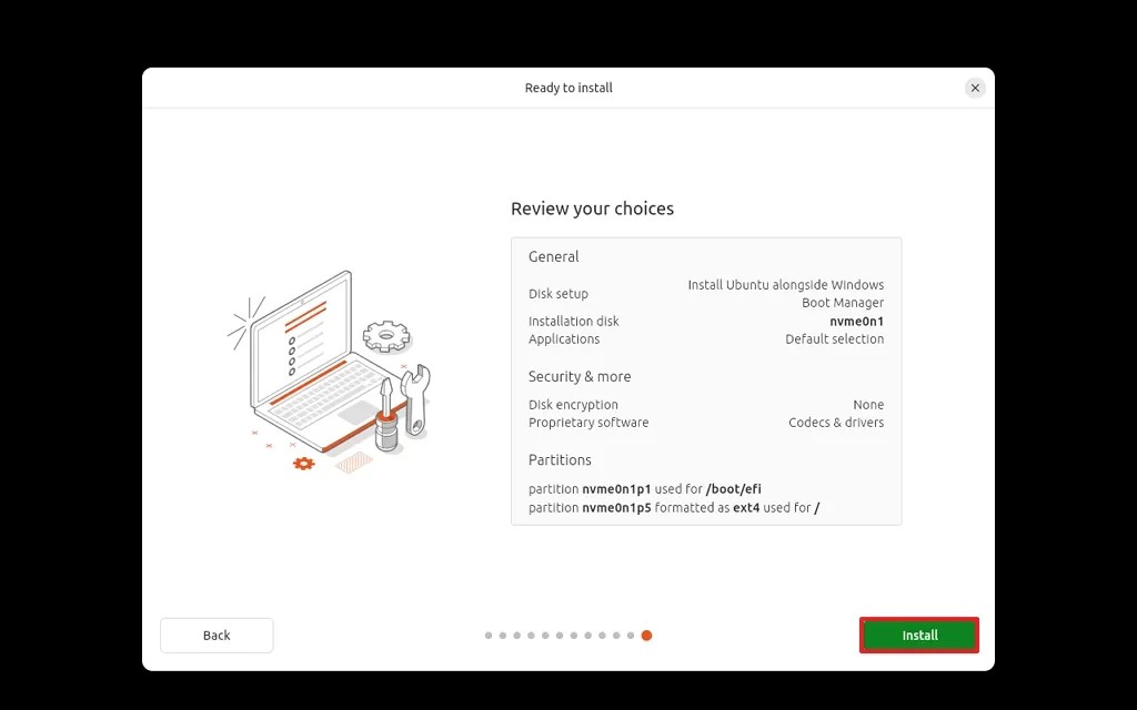 Linux dual-boot install