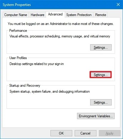 Windows 10 System Properties