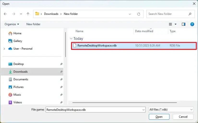 Restore "rdb" backup file