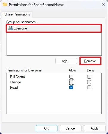 Windows folder permissions