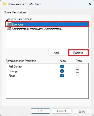 Windows folder permissions