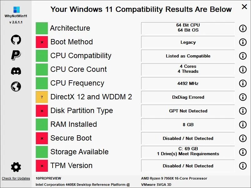 Windows 11 compatibility check