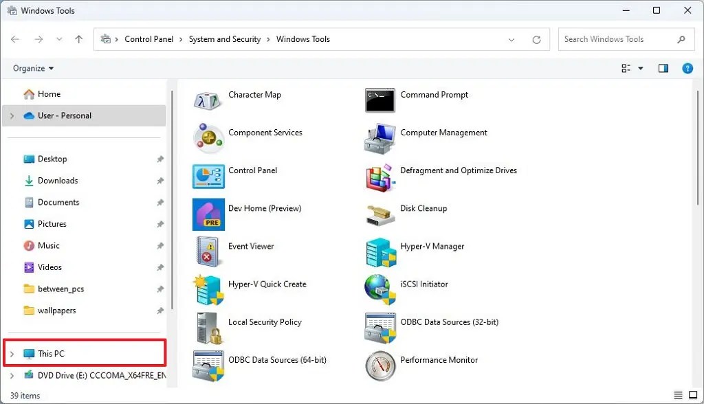 Windows Tools enable classic File Explorer