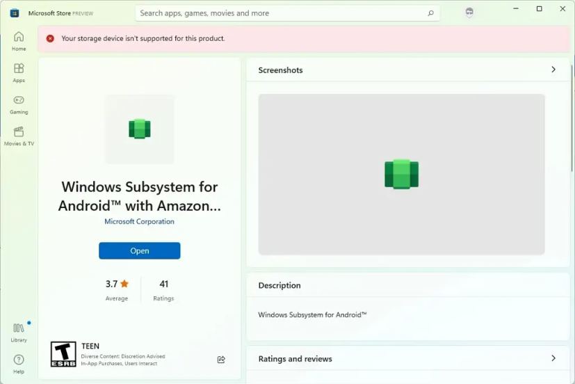 Windows Subsystem for Android