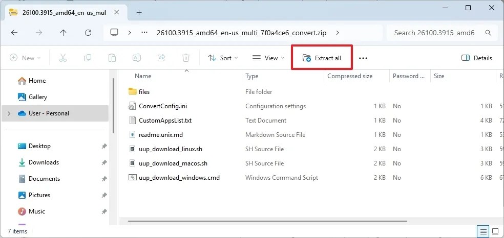 UUP Dump extract scripts
