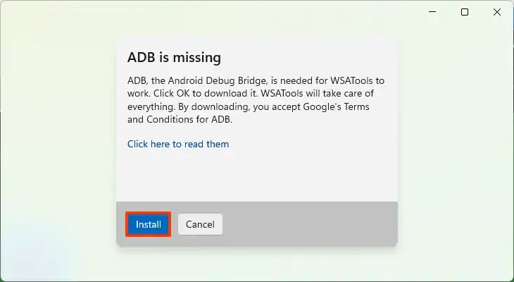 Install ADB tools