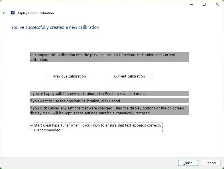 ClearType Tuner option