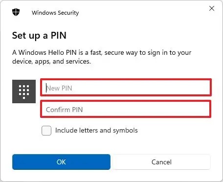 Set up Windows Hello PIN