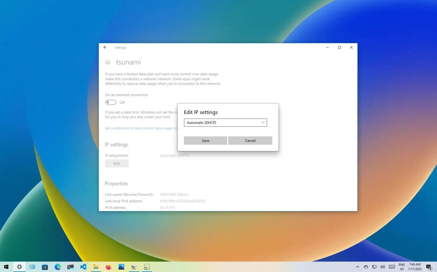 Windows 10 enable DHCP IP