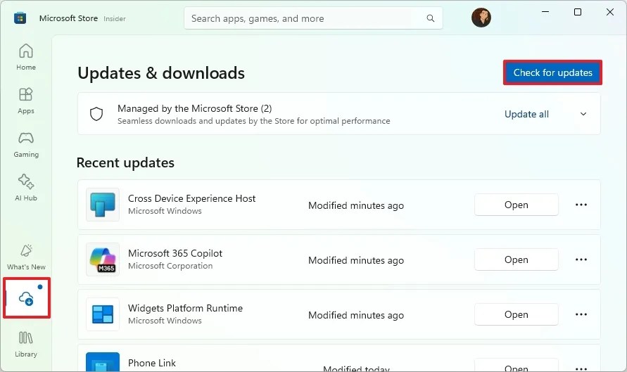 Update apps manually