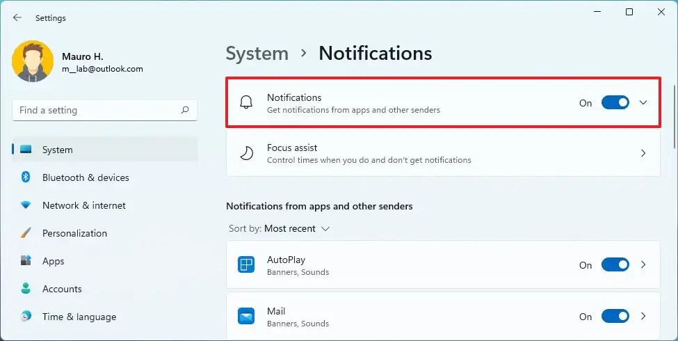 Windows 11 enable notifications
