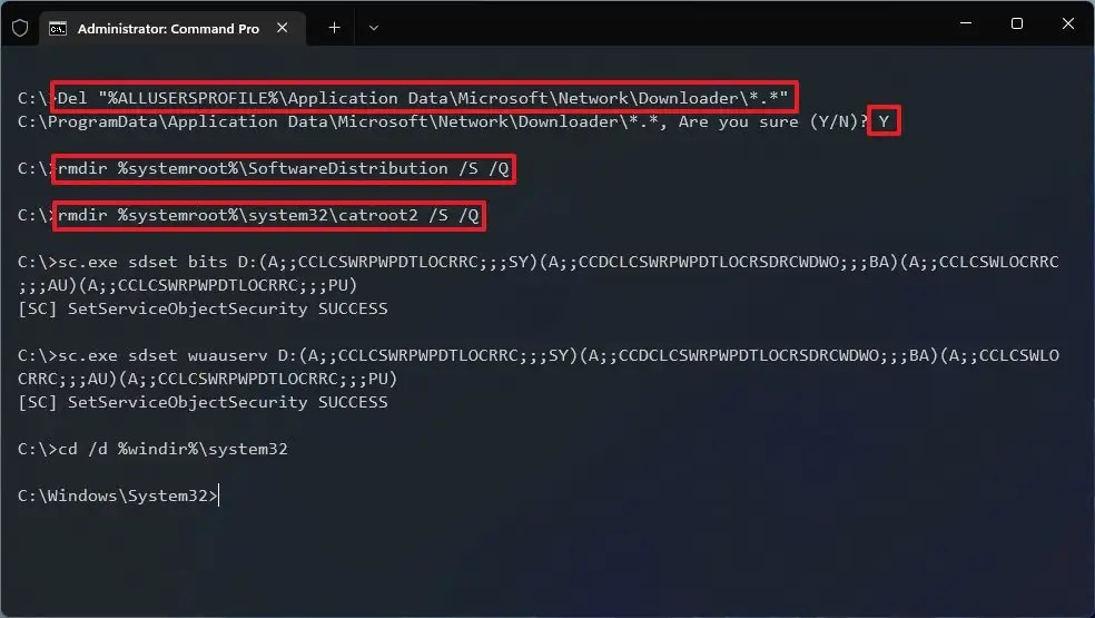 Windows Update delete temps files
